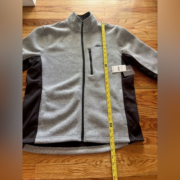 Eddie Bauer Performance Jacket Gray and Black Knit Fleece - NWT - Picture 8 of 13